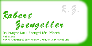 robert zsengeller business card
